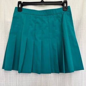 Vintage LSH Teal Pleated Tennis Skirt Size 26” Waist